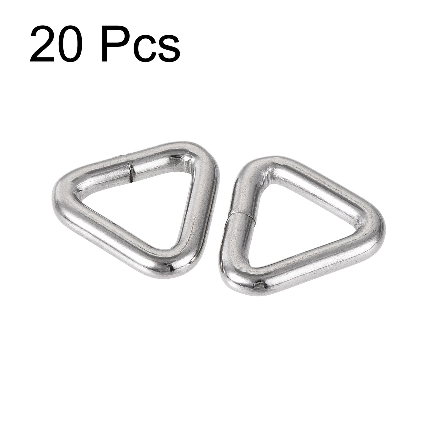 uxcell Uxcell Triangle Ring Buckle, 0.63"(16mm) Inner Width for Hardware Strap Craft DIY 20pcs