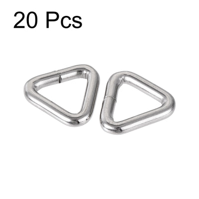 Harfington Uxcell Triangle Ring Buckle, 0.63"(16mm) Inner Width for Hardware Strap Craft DIY 20pcs