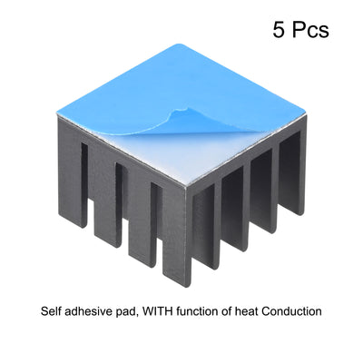 Harfington Uxcell Thermal Sticky Aluminum Heatsink Electronics Cooler for MOS IC Chip Computer Parts
