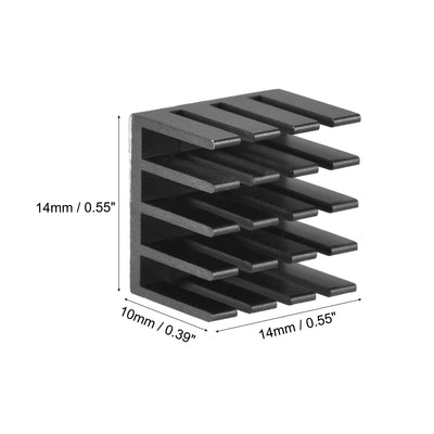 Harfington Uxcell Thermal Sticky Aluminum Heatsink Electronics Cooler for MOS IC Chip Computer Parts