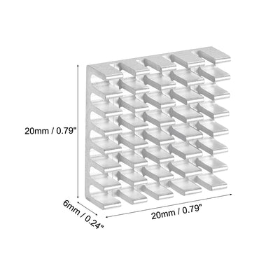Harfington Uxcell Sticky Aluminum Heatsink Electronics Cooler for MOS IC Chip GPU Memory