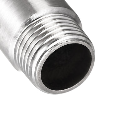 Harfington Uxcell Shower Head Extension Arm Stainless Steel G1/2 Male to G1/2 Female Thread 30mm Length Cast Pipe Fitting Coupler 2Pcs