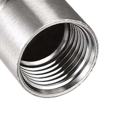 Harfington Uxcell Shower Head Extension Arm Stainless Steel G1/2 Male to G1/2 Female Thread 30mm Length Cast Pipe Fitting Coupler 2Pcs