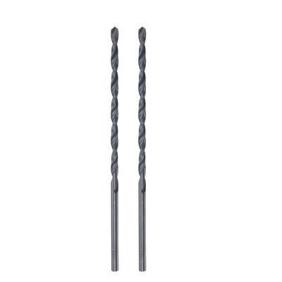 Harfington High Speed Steel Lengthen Straight Shank Twist Drill Bit Fully Ground for Metal