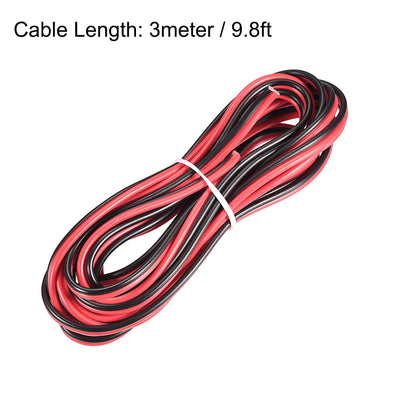 Harfington Uxcell LED Strip Connector for Waterproof 2 Pin 8mm Wide Single Color Lights, Strip to Wire Quick Connector, 9.8ft Extension Cable