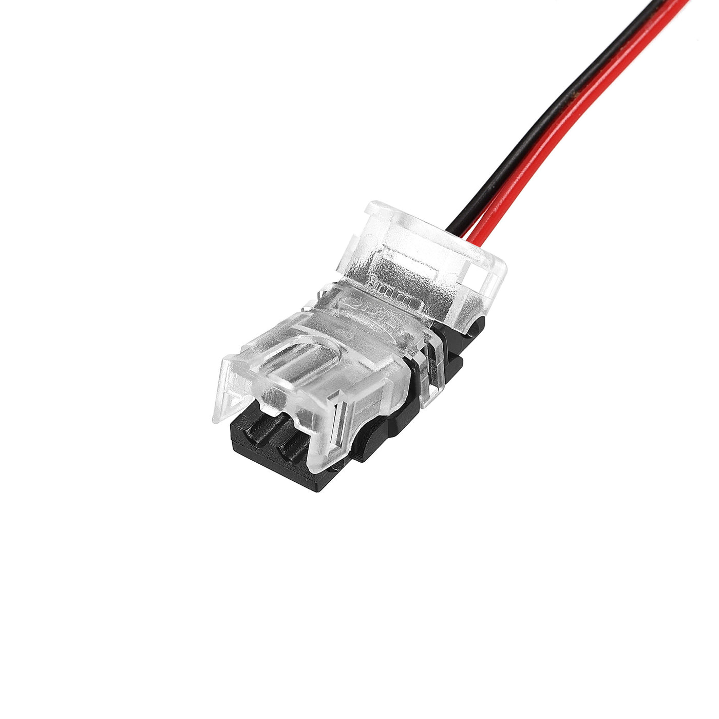 uxcell Uxcell LED Strip Connector for Waterproof 2 Pin 8mm Wide Single Color Lights, Strip to Wire Quick Connector, 9.8ft Extension Cable