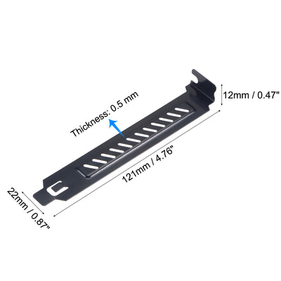 Harfington PCI Slot Covers with Screws for PC Case Airflow and Dustproof Black 5pcs