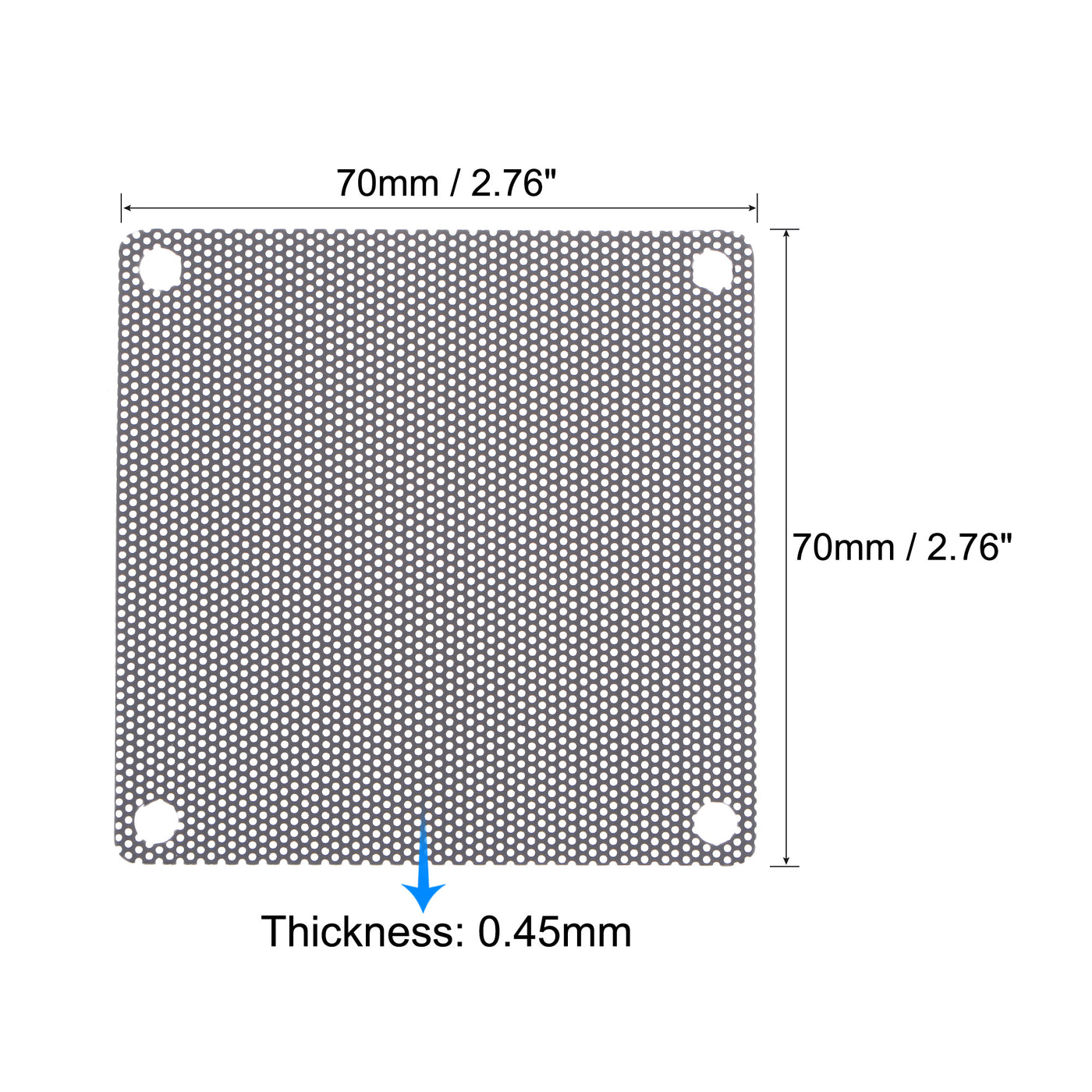 Harfington PC Dust Fan Screen with Screws for Cooling Dustproof Case Cover Office, Home