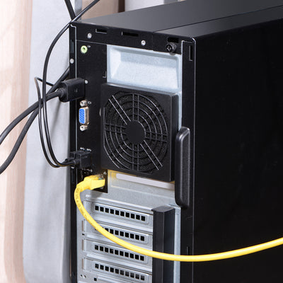 Harfington Uxcell PC Fan Protector Dust Screen with Screws for Cooling Case Cover PVC 124mm 4pcs