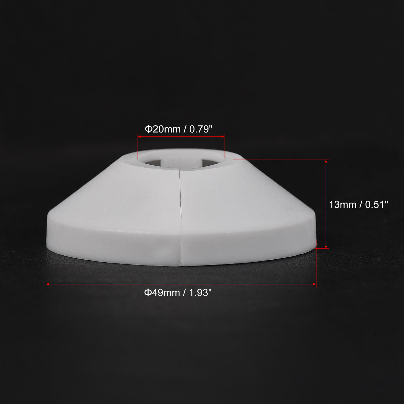 uxcell Uxcell Pipe Cover Decoration, Plastic Escutcheon Water Pipe Drain Line Cover