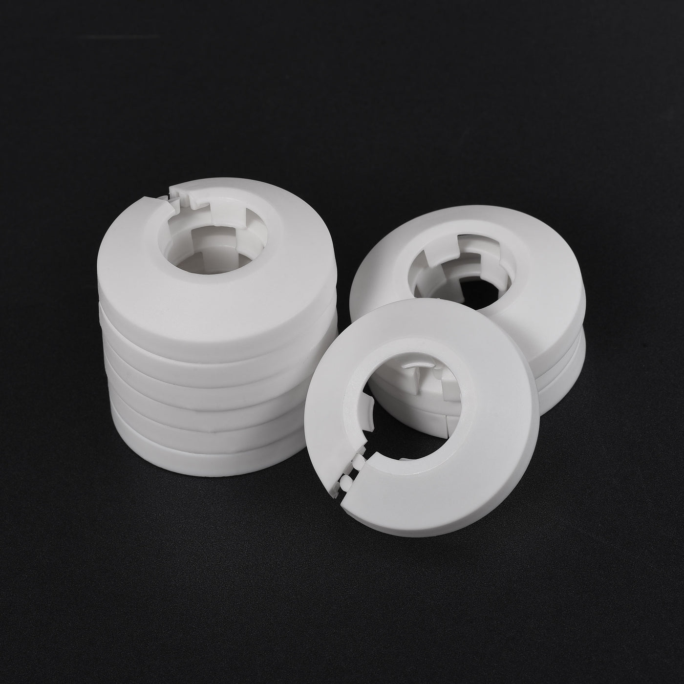 uxcell Uxcell Pipe Cover Decoration, Plastic Escutcheon Water Pipe Drain Line Cover