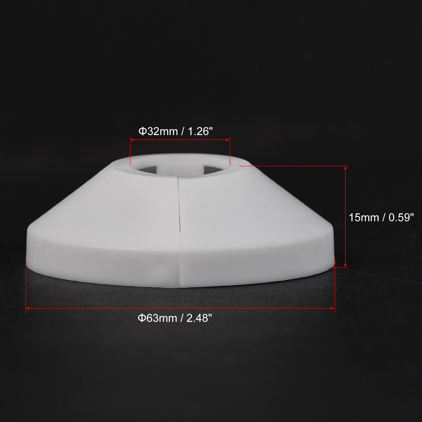 uxcell Uxcell Pipe Cover Decoration, Plastic Escutcheon Water Pipe Drain Line Cover