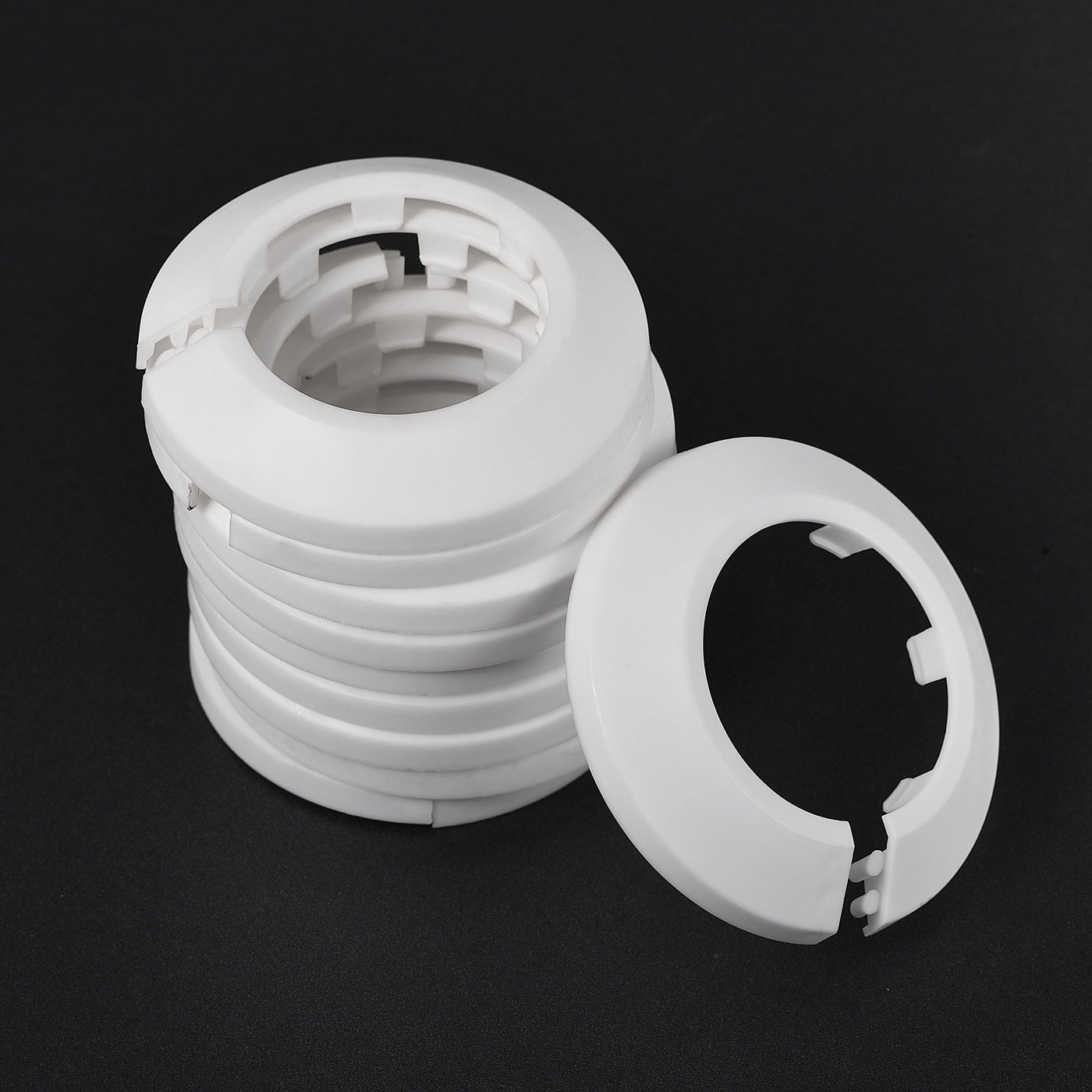 uxcell Uxcell Pipe Cover Decoration, Plastic Escutcheon Water Pipe Drain Line Cover