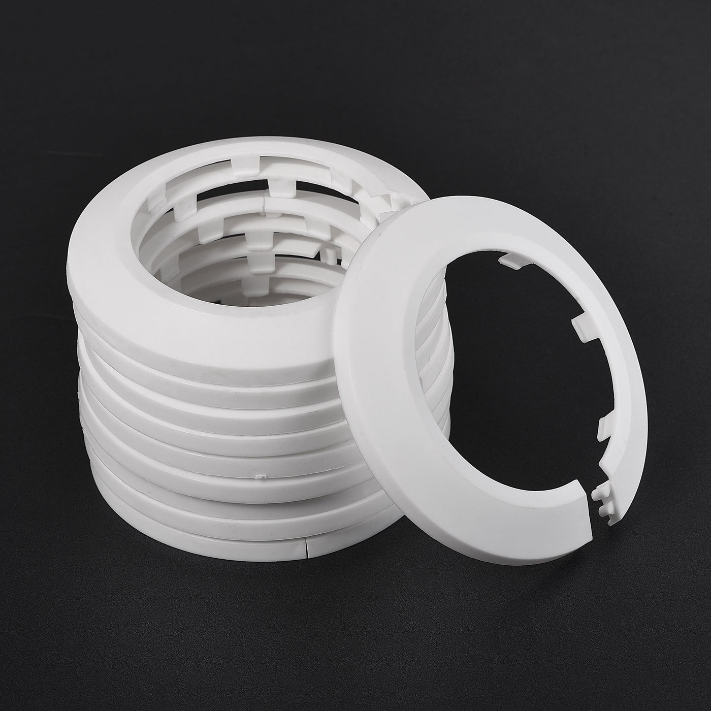 uxcell Uxcell Pipe Cover Decoration, Plastic Escutcheon Water Pipe Drain Line Cover