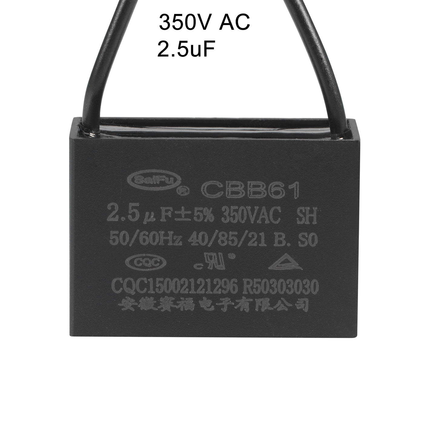 uxcell Uxcell CBB61 Polypropylene Film Plastic Shell 2.5uF Capacitors