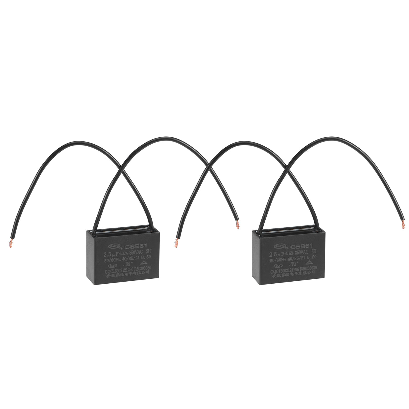 uxcell Uxcell CBB61 Polypropylene Film Plastic Shell 2.5uF Capacitors