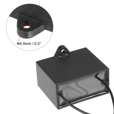 Harfington Uxcell Ceiling Fan Capacitor CBB61 16uF 350V AC 2 Wires Metallized Polypropylene Film Capacitor 58x48x30mm for Electric Fan Pump Motor Generator 3Pcs