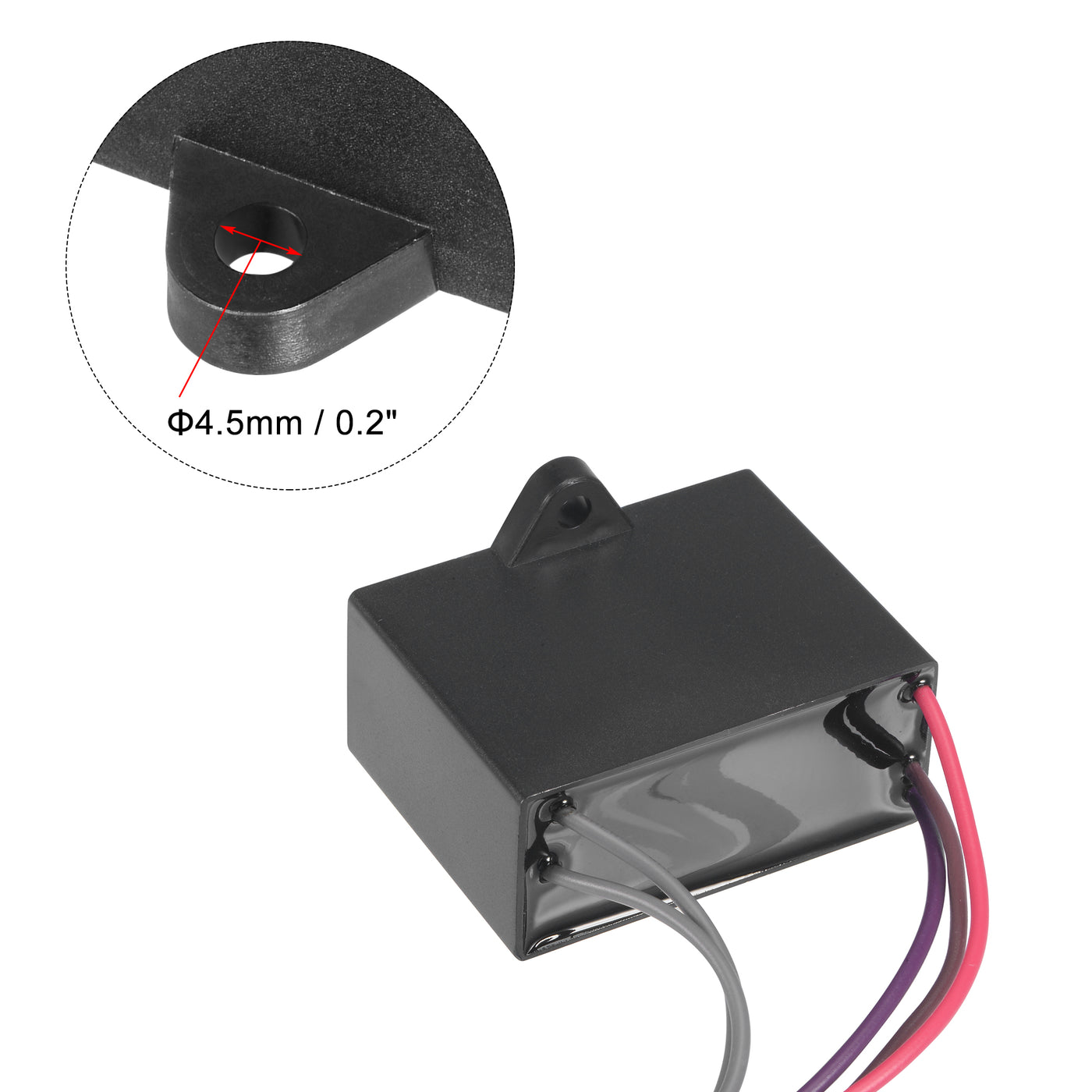 uxcell Uxcell Ceiling Fan Capacitor CBB61 3.5/4/2.5uF 350V AC 5 Wires Metallized Polypropylene Film Capacitor 58x44x26mm for Electric Fan Pump Motor Generator