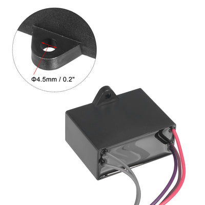 Harfington Uxcell Ceiling Fan Capacitor CBB61 3.5/4/2.5uF 350V AC 5 Wires Metallized Polypropylene Film Capacitor 58x44x26mm for Electric Fan Pump Motor Generator