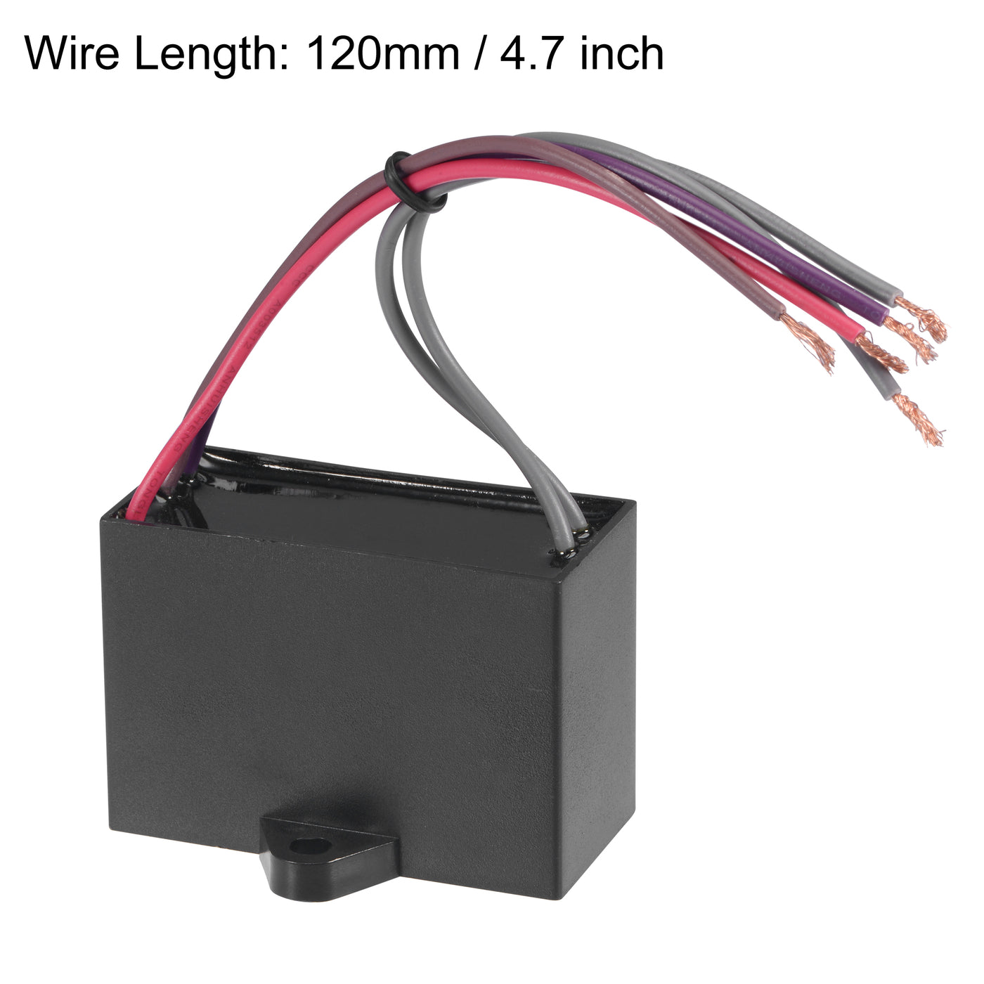 uxcell Uxcell Ceiling Fan Capacitor CBB61 4/5/7uF 350V AC 5 Wires Metallized Polypropylene Film Capacitor 58x40x28mm for Electric Fan Pump Motor Generator 3Pcs