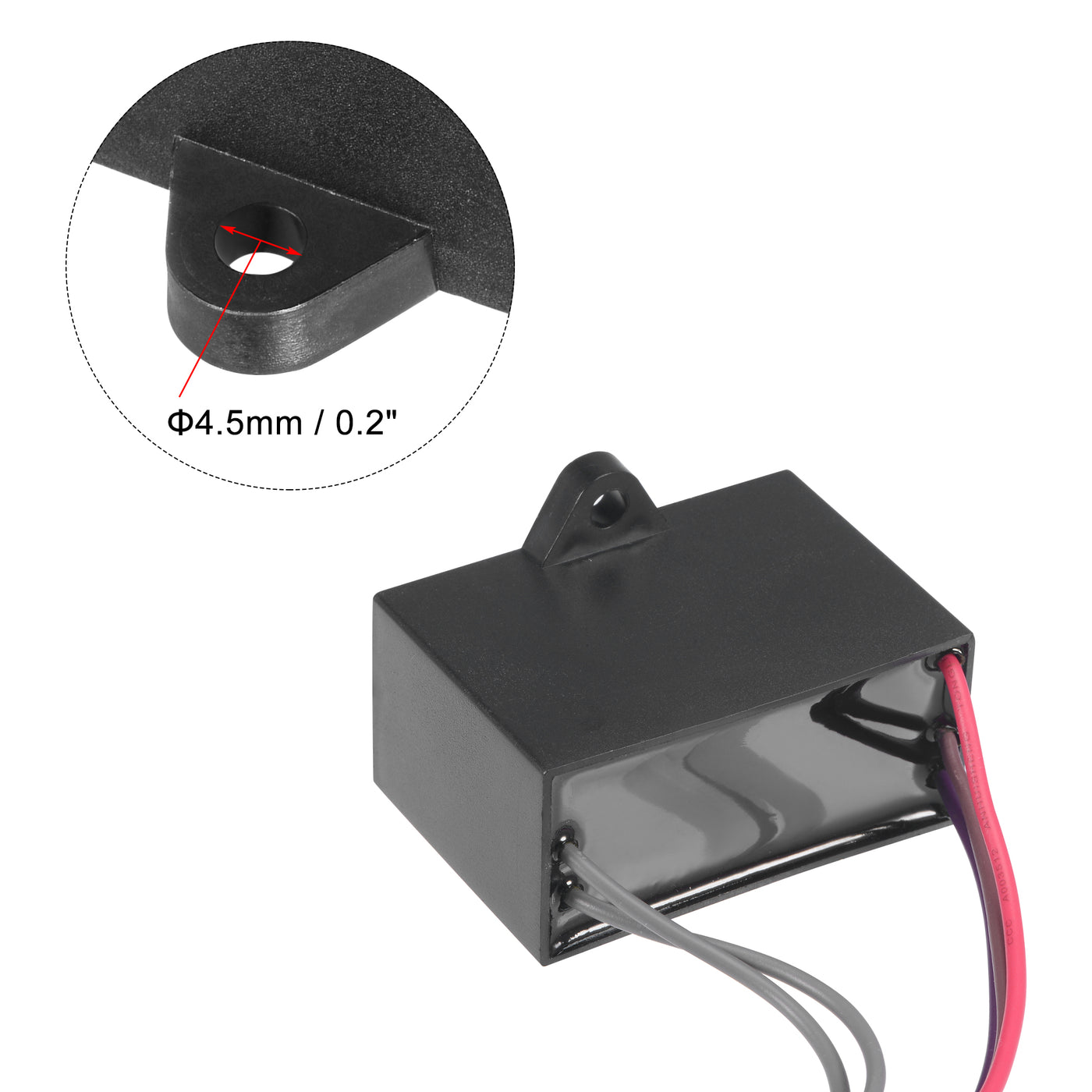 uxcell Uxcell Ceiling Fan Capacitor CBB61 4/5/7uF 350V AC 5 Wires Metallized Polypropylene Film Capacitor 58x40x28mm for Electric Fan Pump Motor Generator 3Pcs