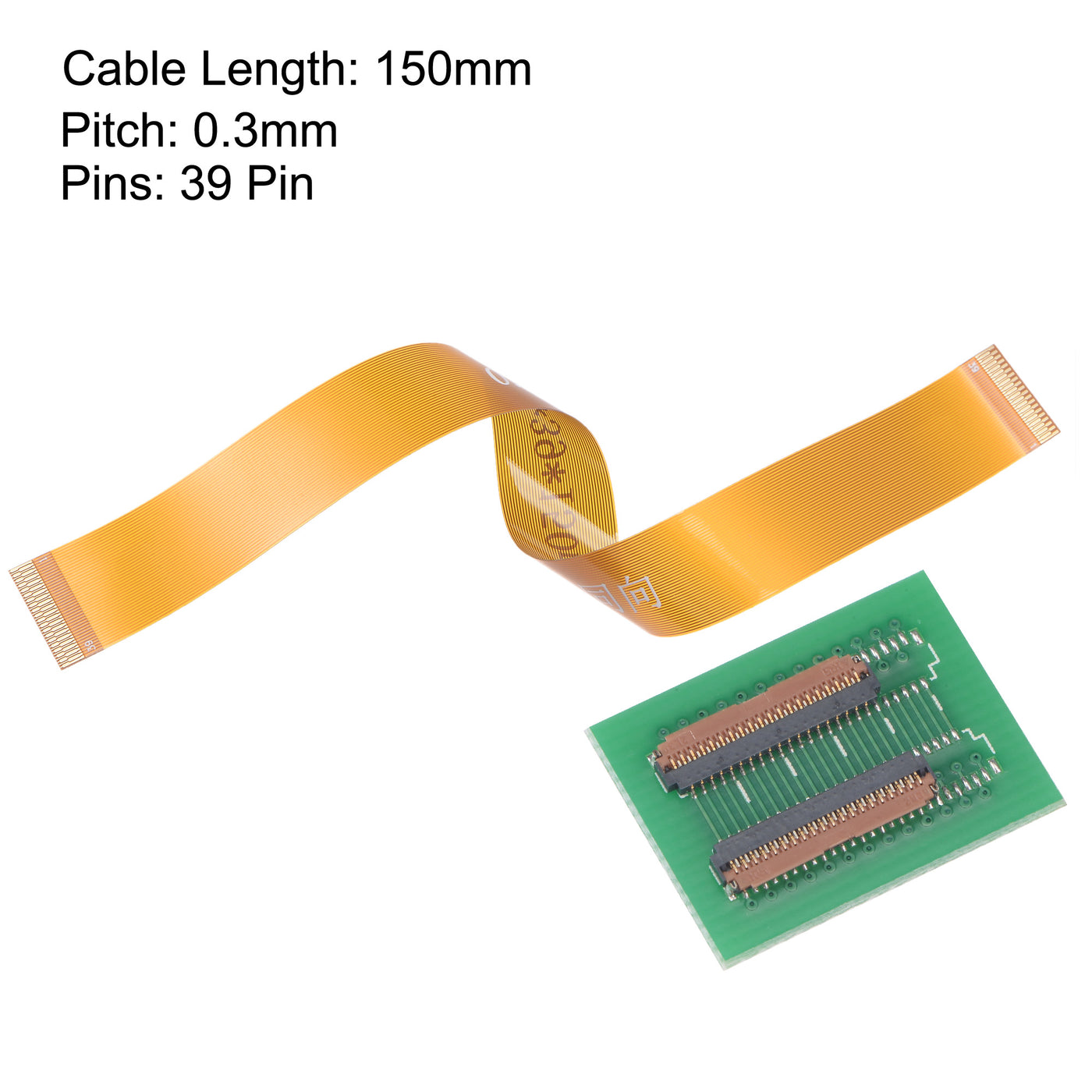 uxcell Uxcell Flexible Flat Ribbon Cable with Extension Connector 0.3mm Pitch 39 Pin 150mm Set