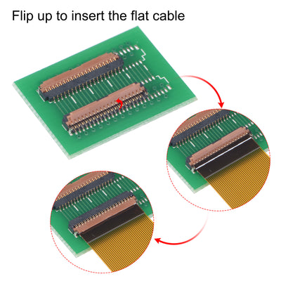 Harfington Uxcell Flexible Flat Ribbon Cable with Extension Connector 0.3mm Pitch 39 Pin 150mm Set