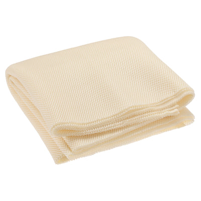 Harfington 2Pcs Beige White Speaker Mesh Grill Stereo Fabric Dustproof 50cmx160cm 20"x63"