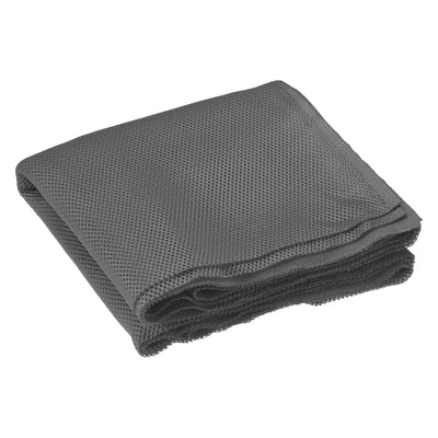 Harfington 2Pcs Dark Gray Speaker Mesh Grill Stereo Fabric Dustproof 50cm x 160cm 20" x 63"