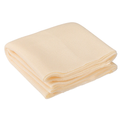 Harfington 2Pcs Beige Speaker Mesh Grill Stereo Fabric Dustproof 100cm x 160cm 40" x 63"