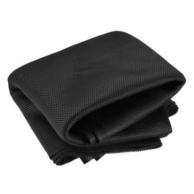 Harfington 2Pcs Black Speaker Mesh Grill Stereo Fabric Dustproof 100cm x 160cm 40" x 63"