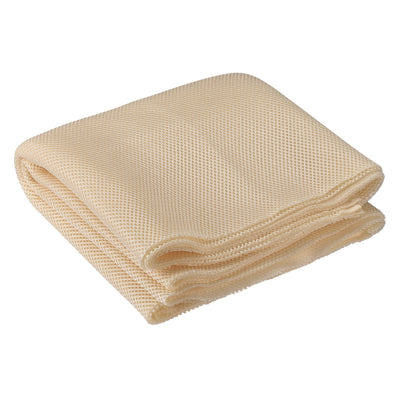 Harfington 2Pcs Beige White Speaker Mesh Grill Stereo Fabric Dustproof 100cmx160cm 40"x63"