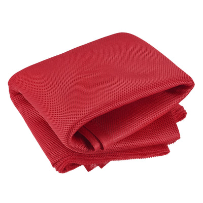 Harfington 2Pcs Red Speaker Mesh Grill Stereo Fabric Dustproof 100cm x 160cm 40" x 63"