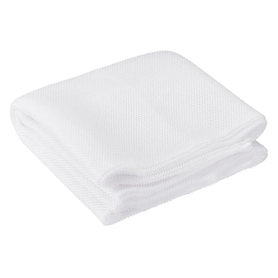 Harfington 2Pcs White Speaker Mesh Grill Stereo Fabric Dustproof 100cm x 160cm 40" x 63"