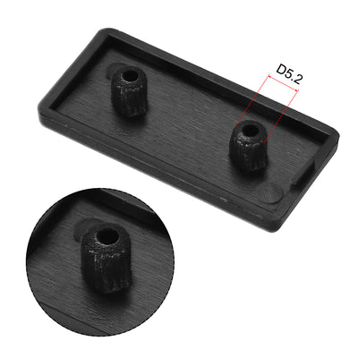 Harfington Uxcell Standard Plastic Rectangle Aluminum Extrusion End Cap Black 20x40mm 20pcs