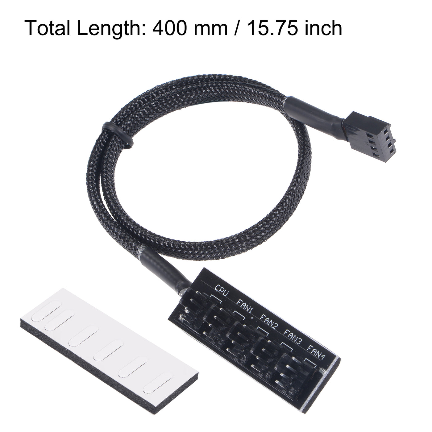 uxcell Uxcell Fan Power Supply Cable 1 to 5 with 4 Pin for Computer CPU 50x18mm Head