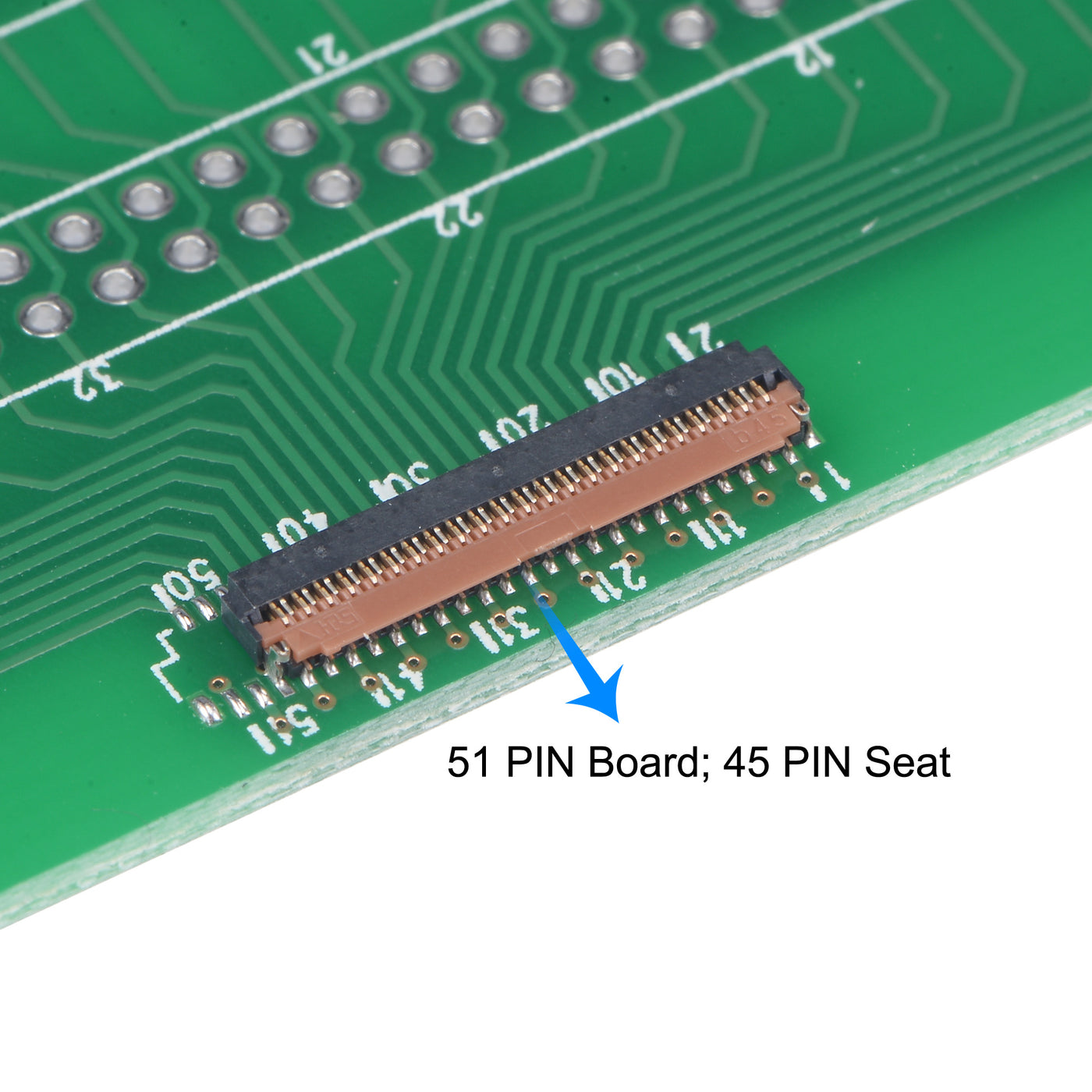 uxcell Uxcell FFC FPC 45 Pin 0.3mm Pitch Adapter DIP 2.0mm 2.54mm PCB Converter Board for LCD