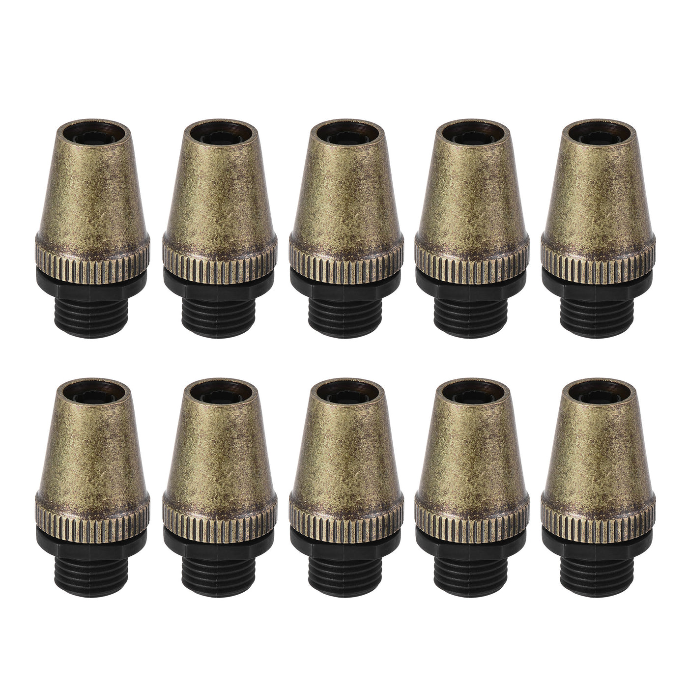 uxcell Uxcell Cable Glands Strain Relief Cord Grips Metal Bronze 10Pcs for Wiring Hanging Light Ceiling Pendant Lamp