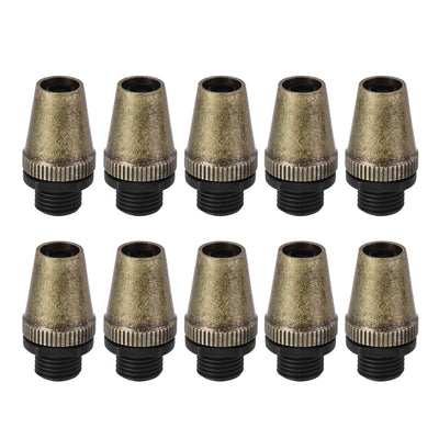 uxcell Uxcell Cable Glands Strain Relief Cord Grips Metal Bronze 10Pcs for Wiring Hanging Light Ceiling Pendant Lamp