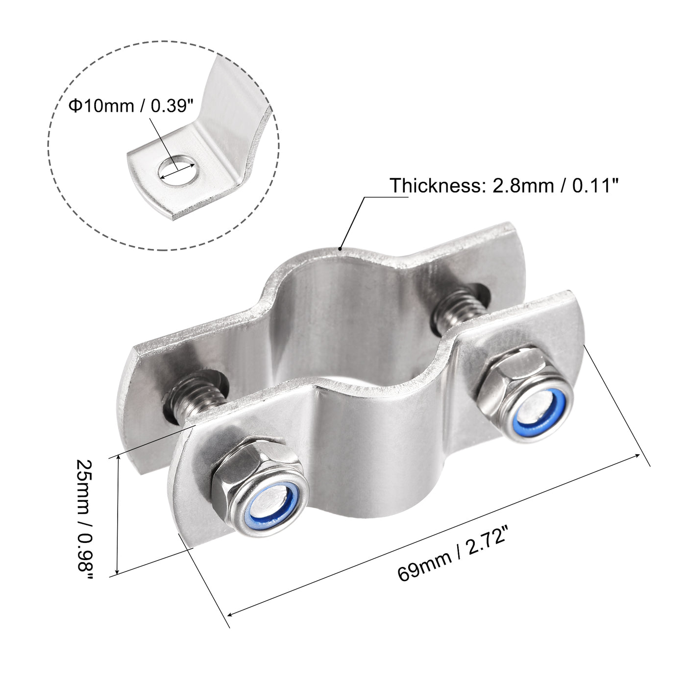Harfington Uxcell Wall Mount Ceiling Mount Pipe Support