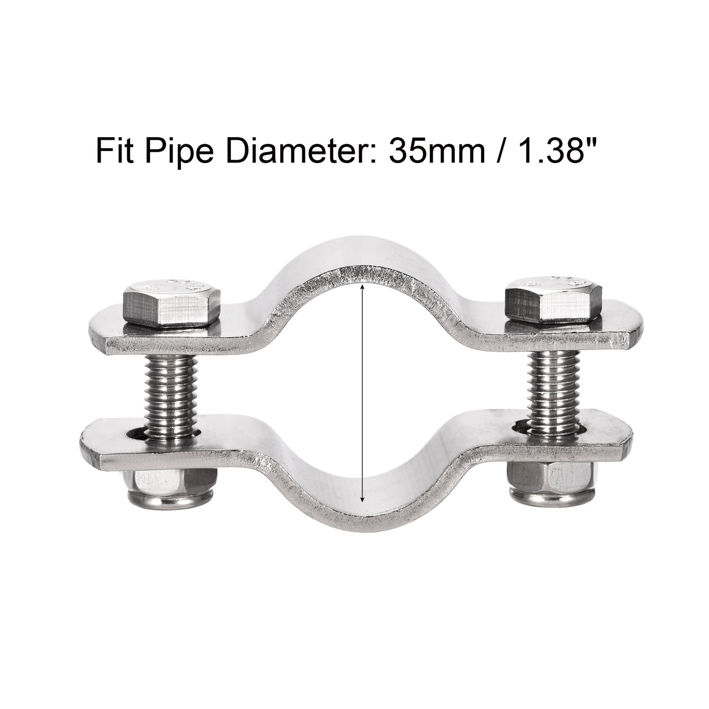 Harfington Wall Mount Ceiling Mount Pipe Support, 304 Stainless Steel Pipe Bracket Clamp