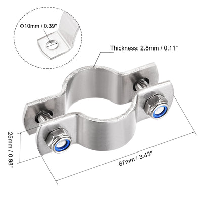 Harfington Wall Mount Ceiling Mount Pipe Support, 304 Stainless Steel Pipe Bracket Clamp