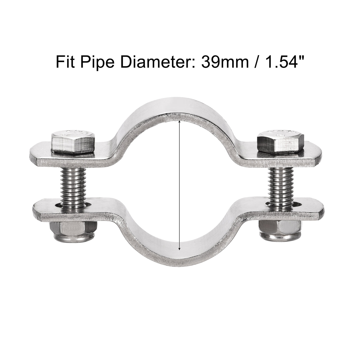 Harfington Wall Mount Ceiling Mount Pipe Support, 304 Stainless Steel Pipe Bracket Clamp