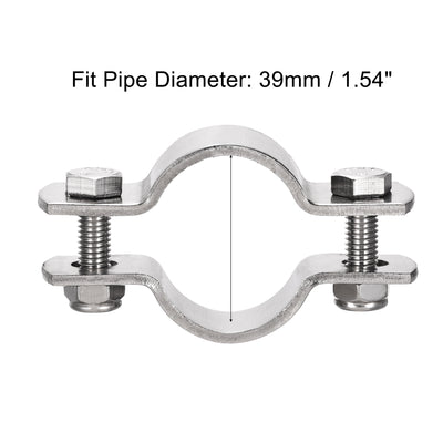 Harfington Wall Mount Ceiling Mount Pipe Support, 304 Stainless Steel Pipe Bracket Clamp