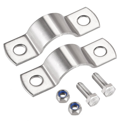 Harfington Wall Mount Ceiling Mount Pipe Support, 304 Stainless Steel Pipe Bracket Clamp