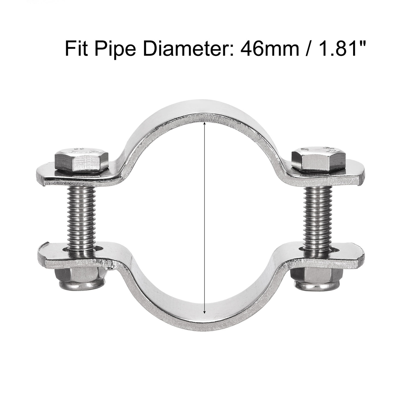 Harfington Wall Mount Ceiling Mount Pipe Support, 304 Stainless Steel Pipe Bracket Clamp