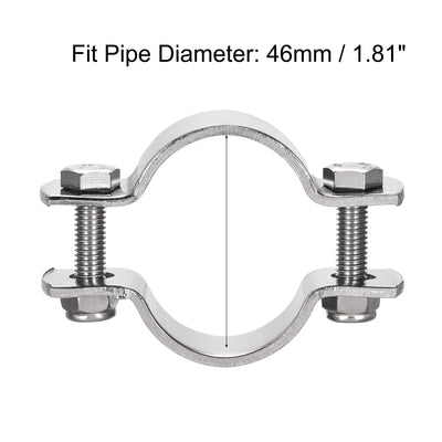 Harfington Wall Mount Ceiling Mount Pipe Support, 304 Stainless Steel Pipe Bracket Clamp