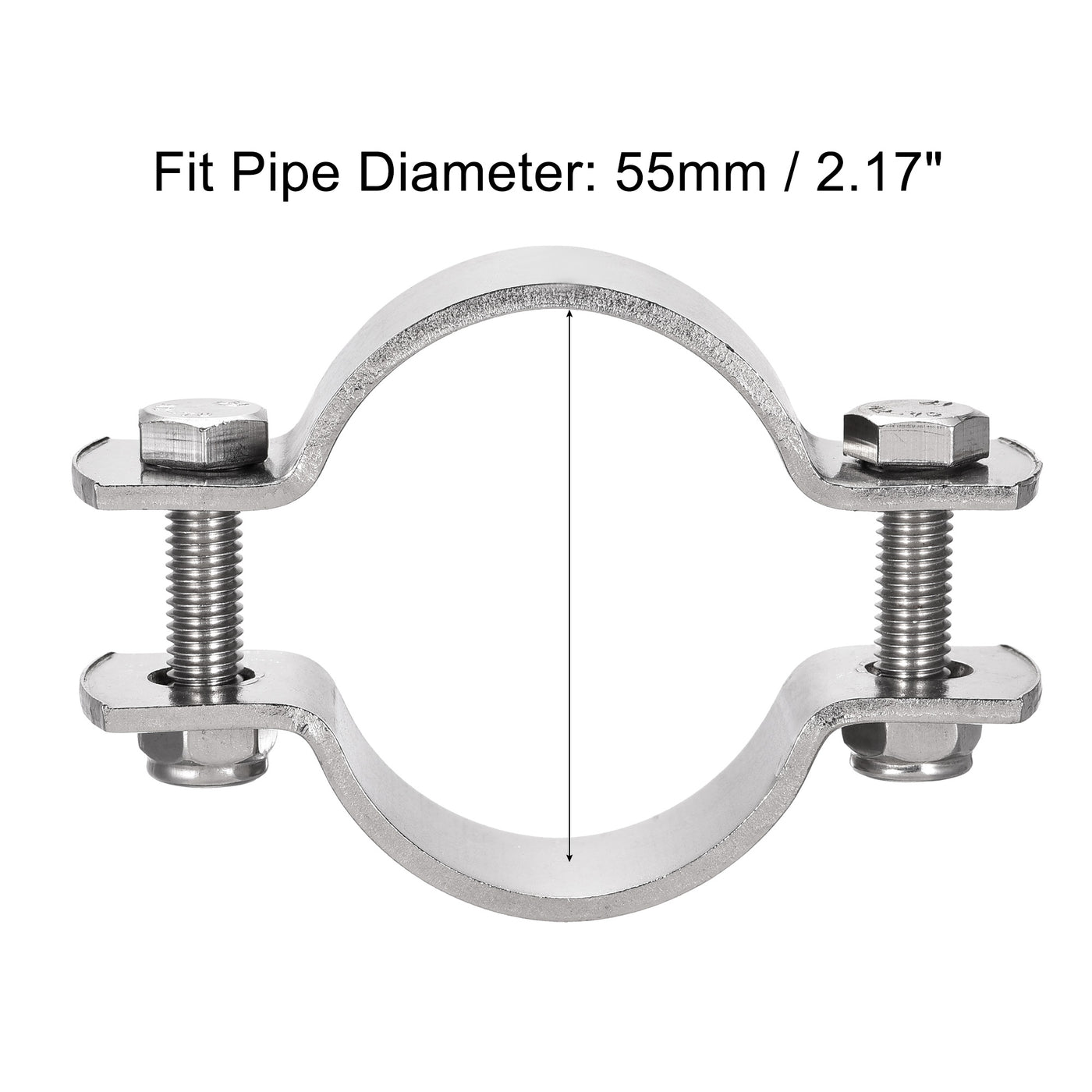 Harfington Wall Mount Ceiling Mount Pipe Support, 304 Stainless Steel Pipe Bracket Clamp