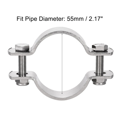 Harfington Wall Mount Ceiling Mount Pipe Support, 304 Stainless Steel Pipe Bracket Clamp