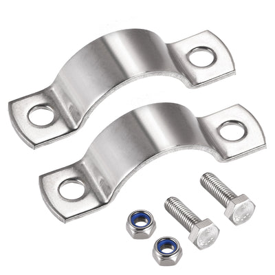Harfington Wall Mount Ceiling Mount Pipe Support, 304 Stainless Steel Pipe Bracket Clamp